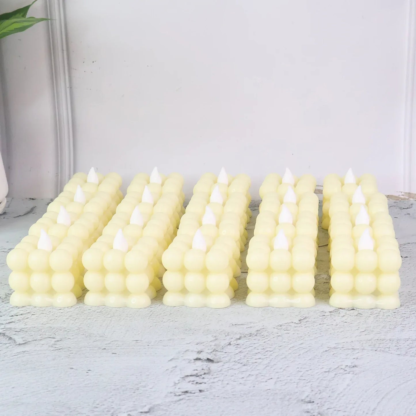 Led Flameless Cube Decorative Candles (24 Pc) - Zidbik