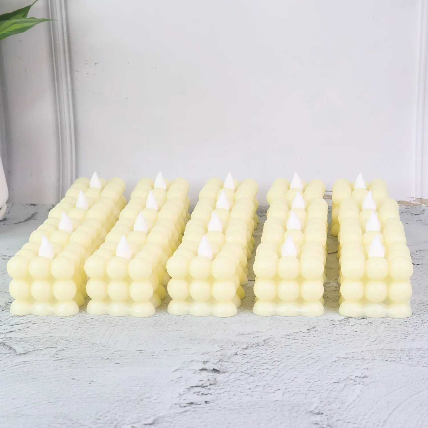 Led Flameless Cube Decorative Candles (24 Pc) - Zidbik