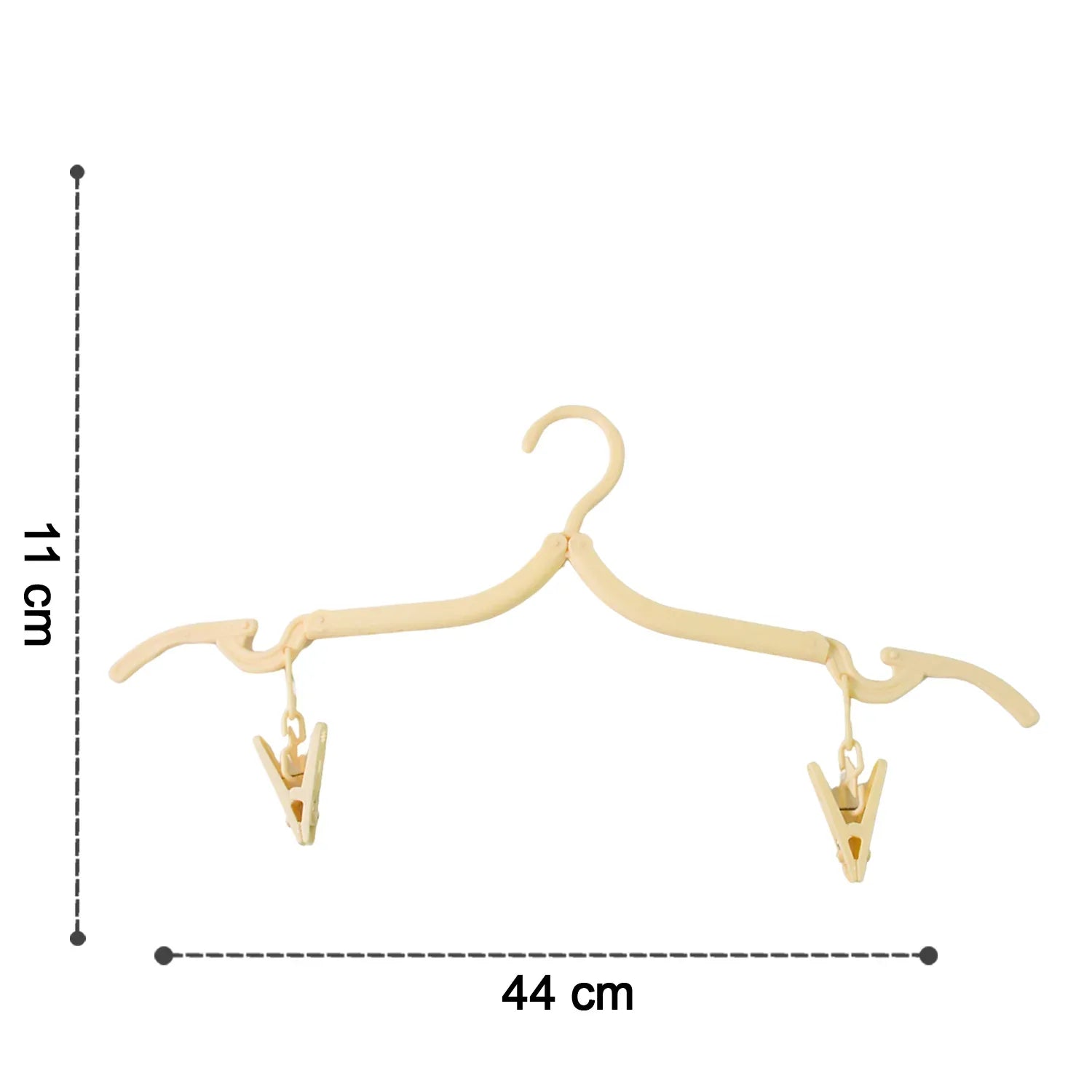 Multipurpose Foldable Cloth Hanger With Dual Clips (1 Pc) - Zidbik