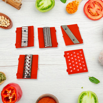 Plastic 6 In 1 Vegetables Slicer Cutter And Fruit Dicer Grater (1 Set) - Zidbik