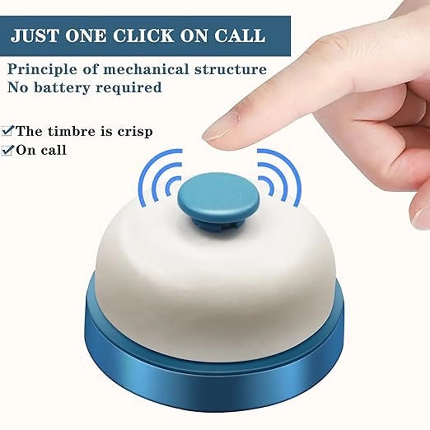 Desk Ring Bell With Loud Clear Sound - Zidbik