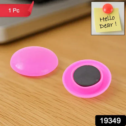 Pink Board Magnets Circular Plastic Buttons (1 Pc) - Zidbik