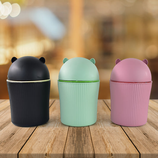 Apex Mini Tabletop Dustbin (1 Pc  1200 Ml  Mix Color) - Zidbik