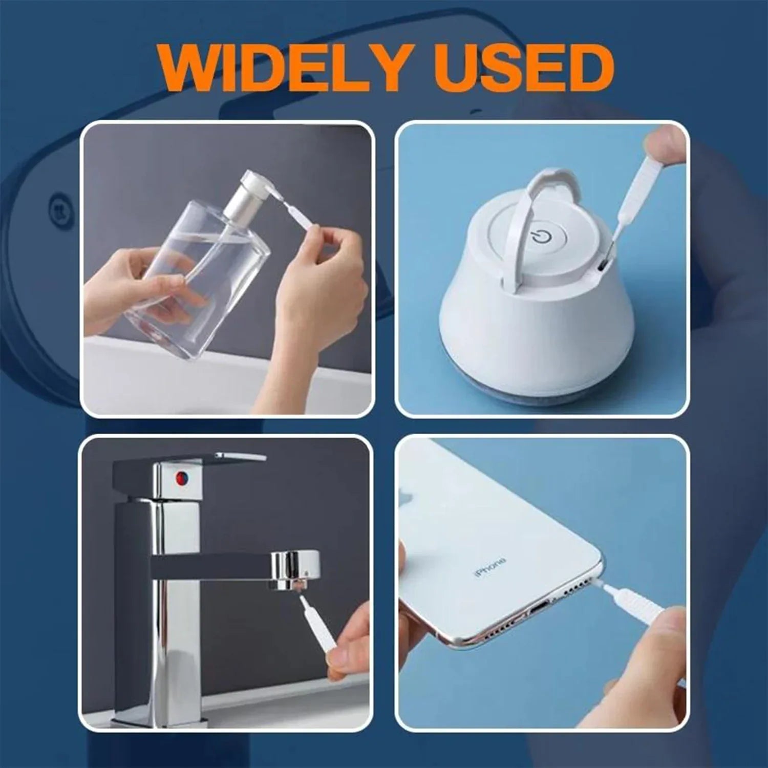4985 10pcs Shower Nozzle Cleaning Brush Reusable Multifunctional Shower Head Anti-clogging Small Brush - Zidbik