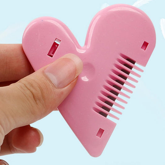 0361 Heart Shape Plastic Hair Cutting Scissors For Baby Girls Lightweight Portable Hair Thinning Doubleedge Stainless Steel Convenient For Hair Cutting For Hair Thinning (1 Pc ) - Zidbik