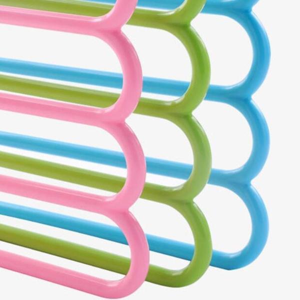 587 5 In 1 Multipurpose Plastic Hanger Assorted (5-layer) - Zidbik