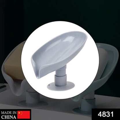 4831 Self Draining Soap Holder For Bathroom Leaf Shape Soap Dish Kitchen Soap Tray - Zidbik