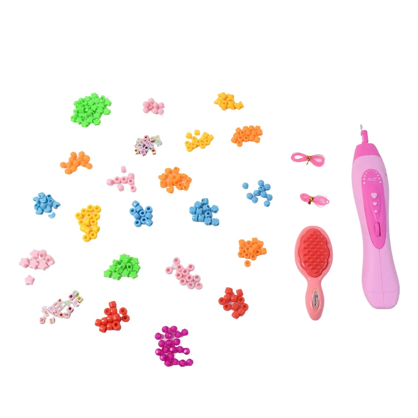 12672 Hair Styling Clasp Clips Twisting Stringing Beads Kit For Girls Portable Hair Braider Machinehairstyle Braid Kit Diy Hair Styling Tool With Comb Rubber Button Beads And Beads - Zidbik