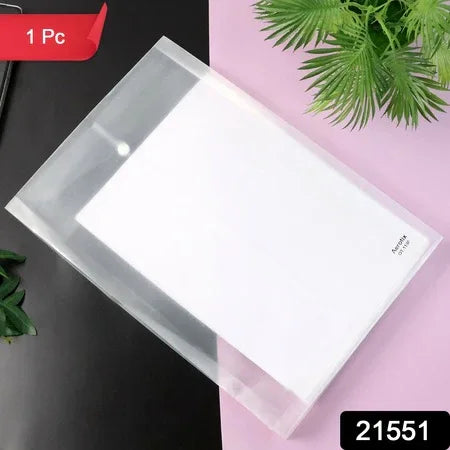Mix Design Transparent Document Folder A4 Size Clear File Protector (1 Pc) - Zidbik