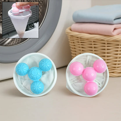 12604 Laundry Ball Floating Pet Fur Lint Hair Catcher Household Reusable Washing Machine Floating Lint Mesh Bag Hair Filter Net Pouch Washing Lint Hair Remover Net Mesh Bag Dryer (1 Pc) - Zidbik