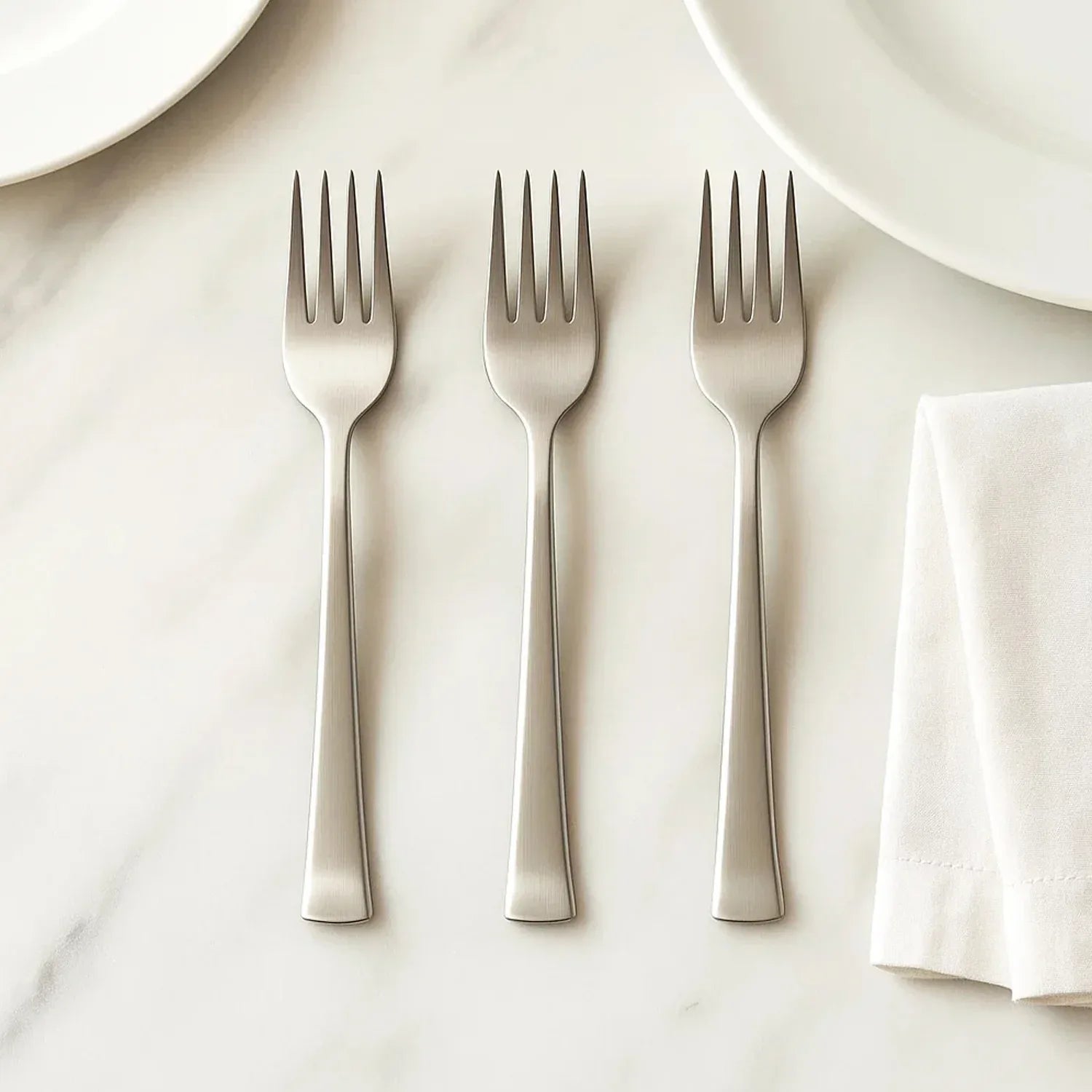 Premium Stainless Steel Dinner Fork - (3 Pc Set) - Zidbik