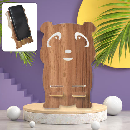 Wooden Cartoon Shape Design Mobile Stand  (1 Pc) - Zidbik