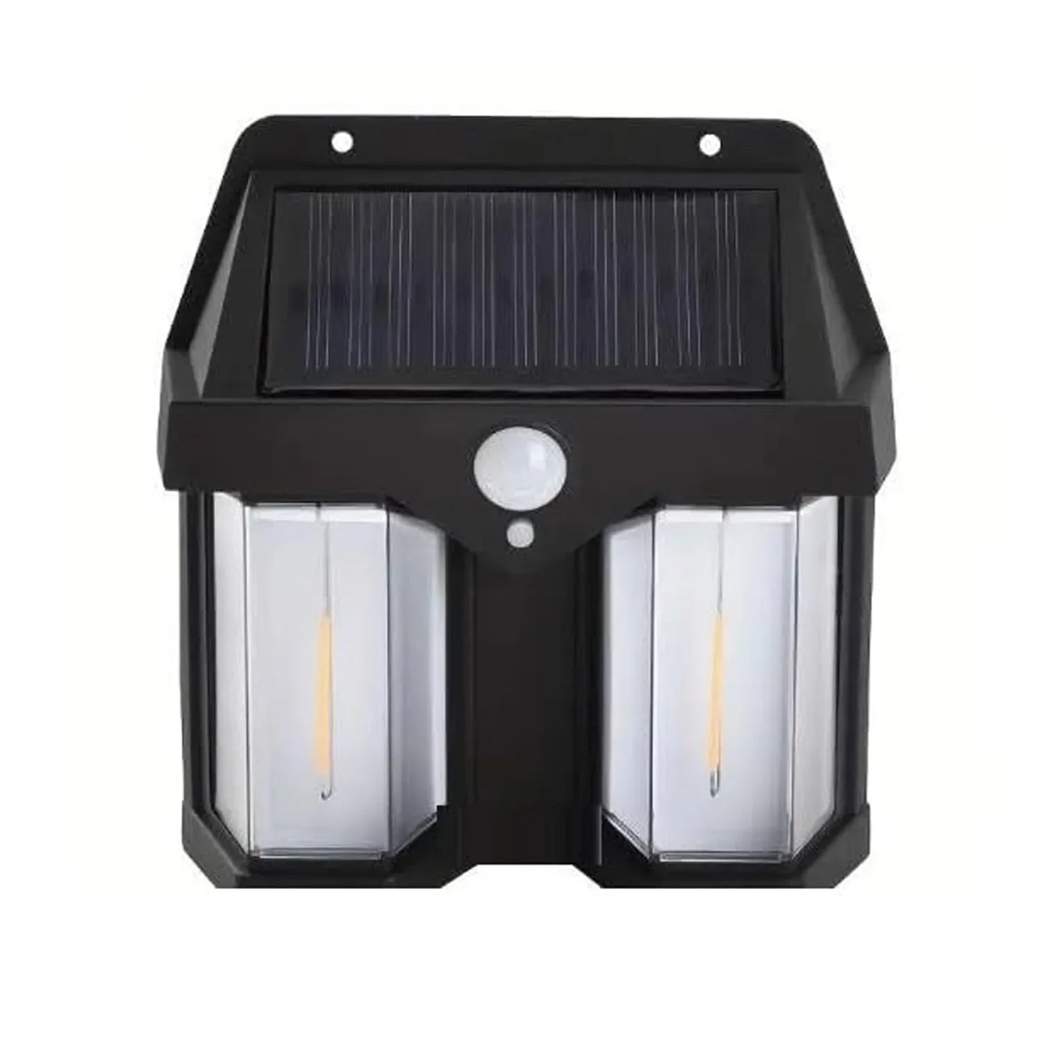 12585 Outdoor Solar Wall Lamp Outdoor Waterproof High Quality Lamp Induction Garden Lamp Garden Villa Night Lamp Double Lamp Light (1 Pc) - Zidbik