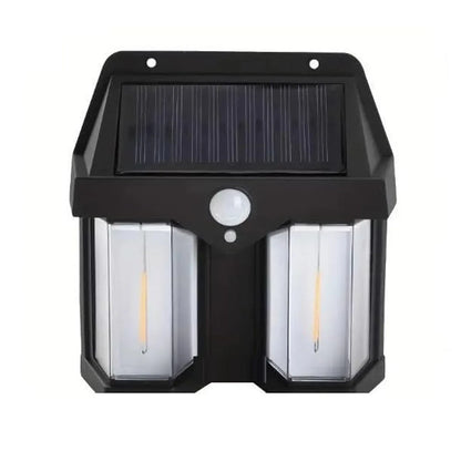 12585 Outdoor Solar Wall Lamp Outdoor Waterproof High Quality Lamp Induction Garden Lamp Garden Villa Night Lamp Double Lamp Light (1 Pc) - Zidbik