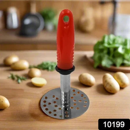 High Grade Stainless Steel Potato Masher Paubhaji Pav Bhaji Masher With Plastic Handle (1 Pc) - Zidbik