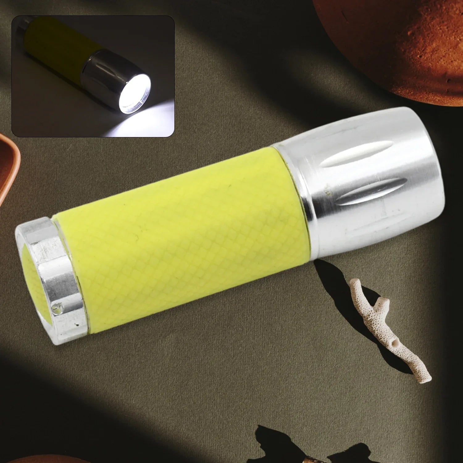 Portable Mini Torch Flashlight 9 Led Powerful High Lumens Pen Light Easy To Carry Portable Pocket Compact Torch For Emergency 3 Battery Operated (Battery Not Included 1 Pc) - Zidbik