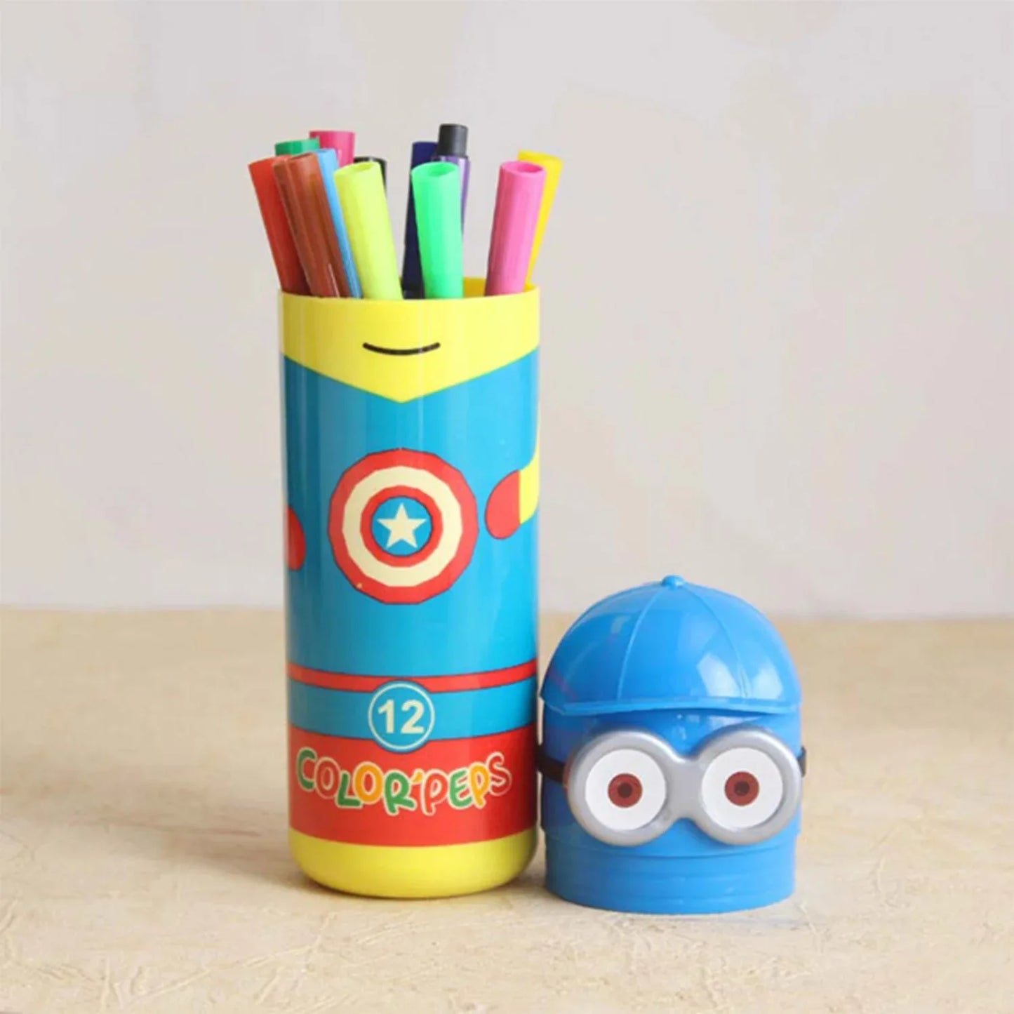6175 Minions Sketch Pen Set With Attractive Designed Case (Pack Of 12)6175_12pen_minions_sketch_box - Zidbik