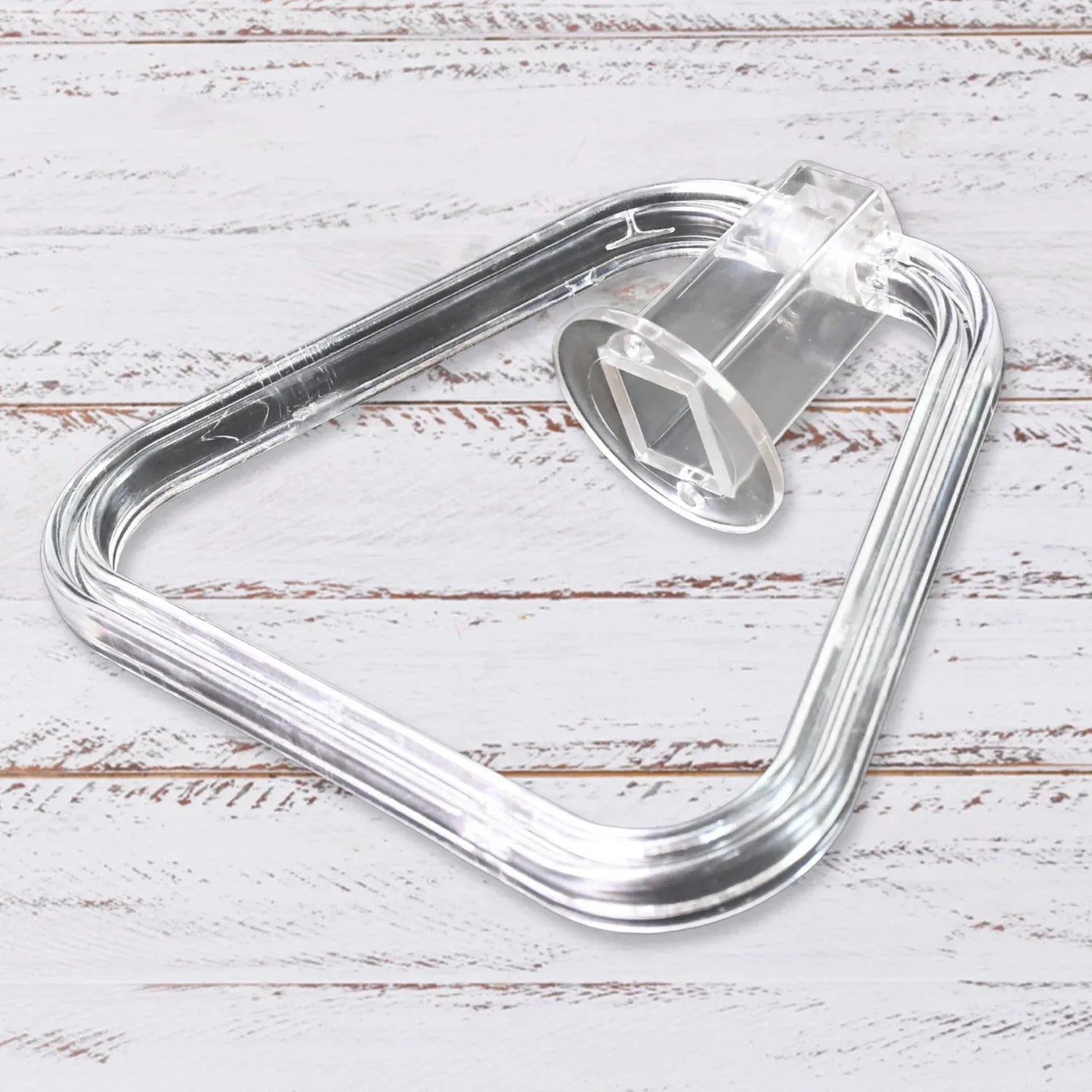 Unbreakable Abs Square Towel Ring Wall Mounted Stand Holder (1 Pc) - Zidbik