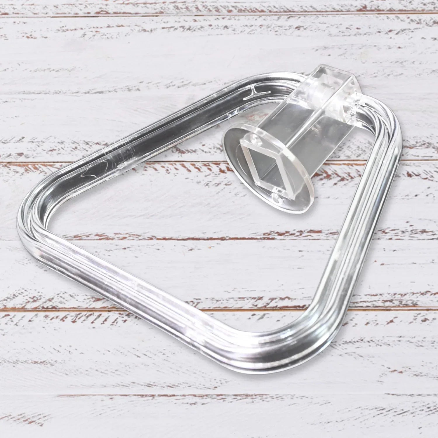 Unbreakable Abs Square Towel Ring Wall Mounted Stand Holder (1 Pc) - Zidbik