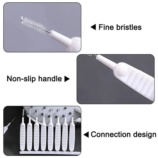 4985 10pcs Shower Nozzle Cleaning Brush Reusable Multifunctional Shower Head Anti-clogging Small Brush - Zidbik