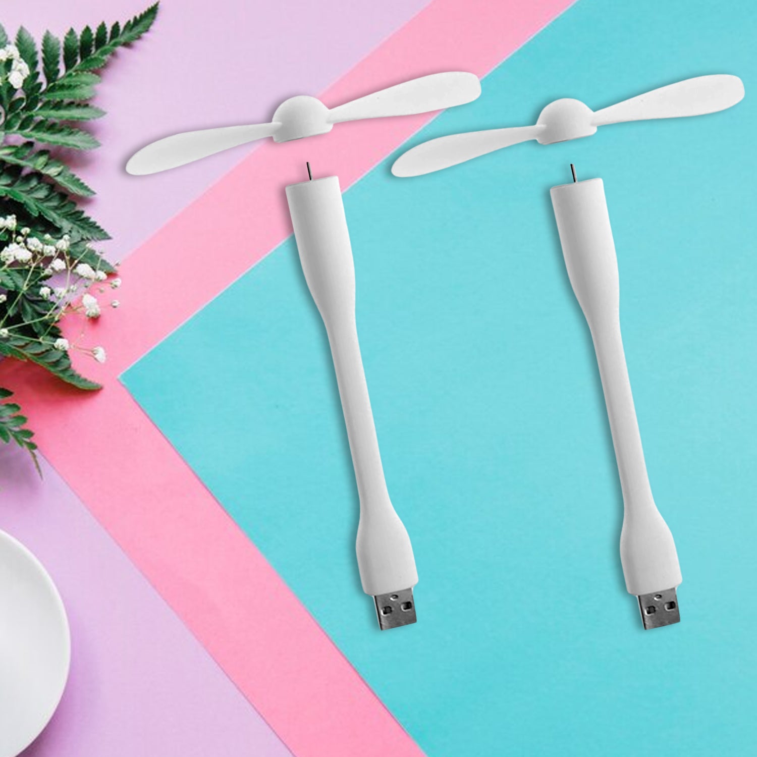 Portable Mini Usb Fan Usb Ligh  Usb 3 Hub  Port Combo - Zidbik