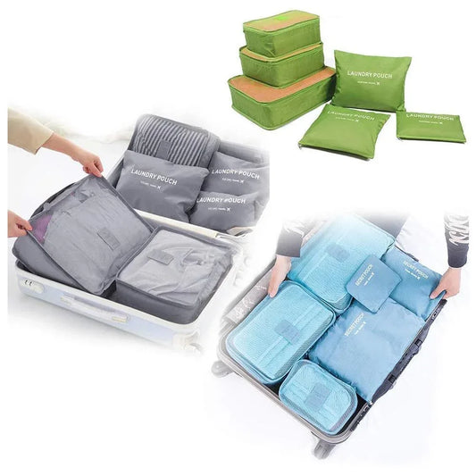0192 Cloth Organizer Pouch Laundry Zipper Bags (6 Pcs) - Zidbik