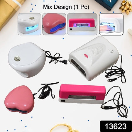 Led Uv Lamp Nail Dryer Gel Nail Lamp Nail Polish Curing Lamp (1 Pc  Mix Design) - Zidbik