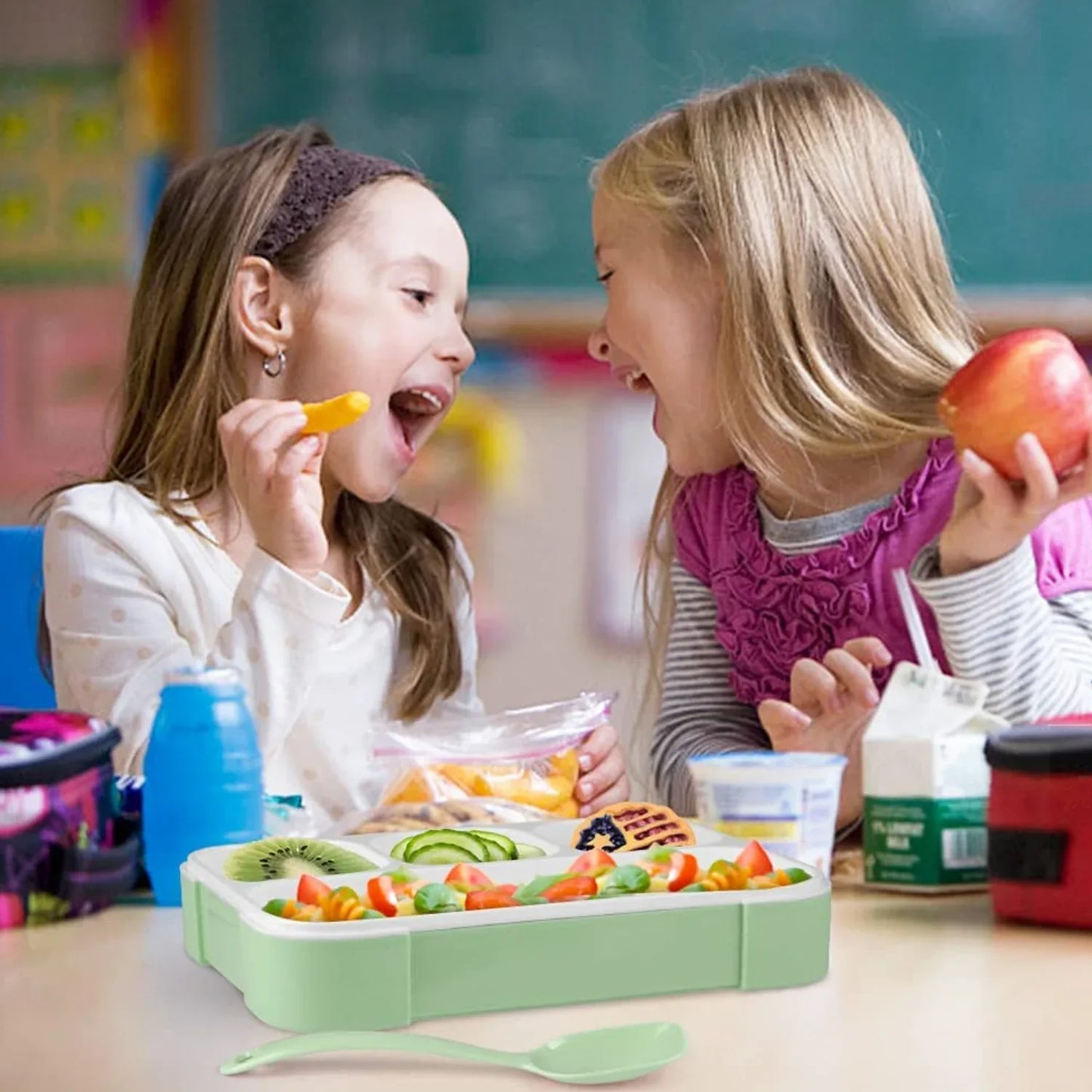 5212 Lunch Box 4 Compartment With Leak Proof Lunch Box For School Office Use - Zidbik