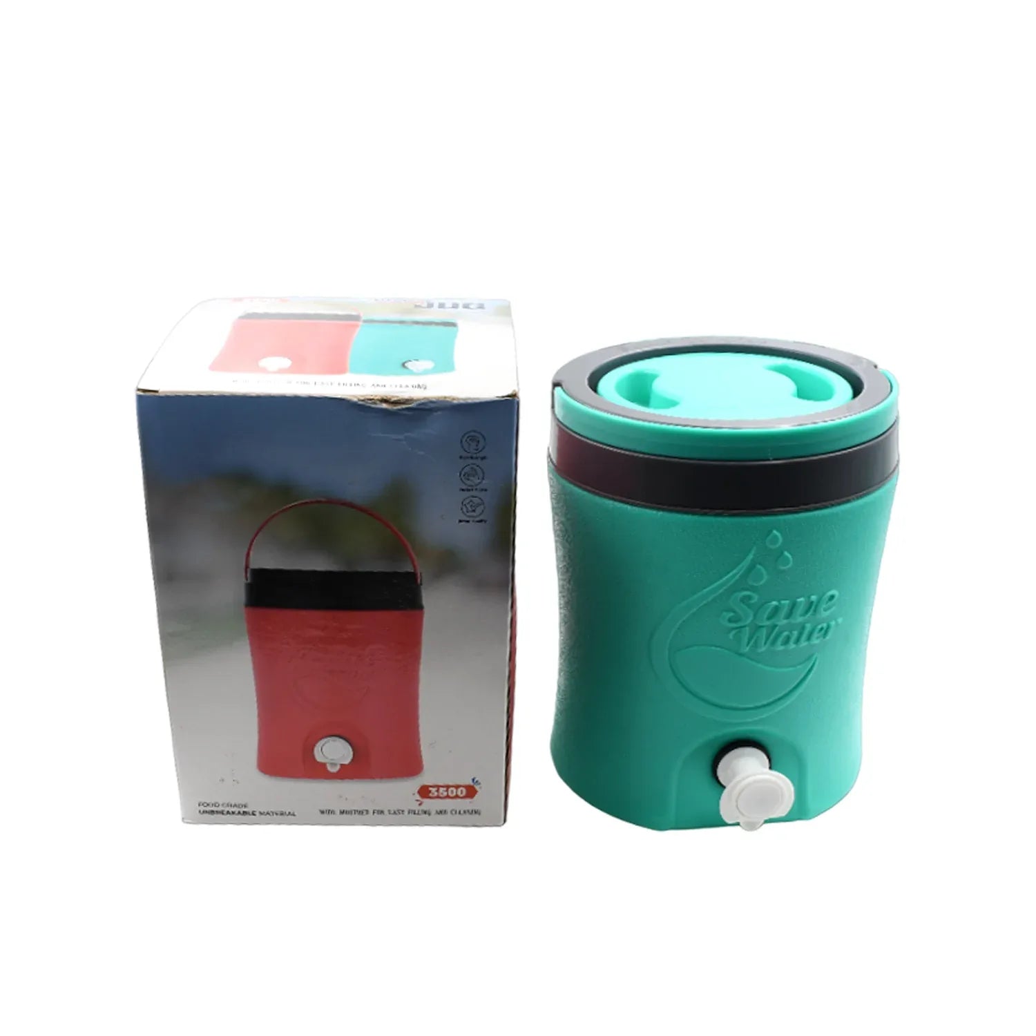 2107 Water Jug Camper With Tap Plastic Insulated Water 3.5 Liter Water Storage Cool Water Storage For Traveling Water Jug 3.5 Ltr - Zidbik