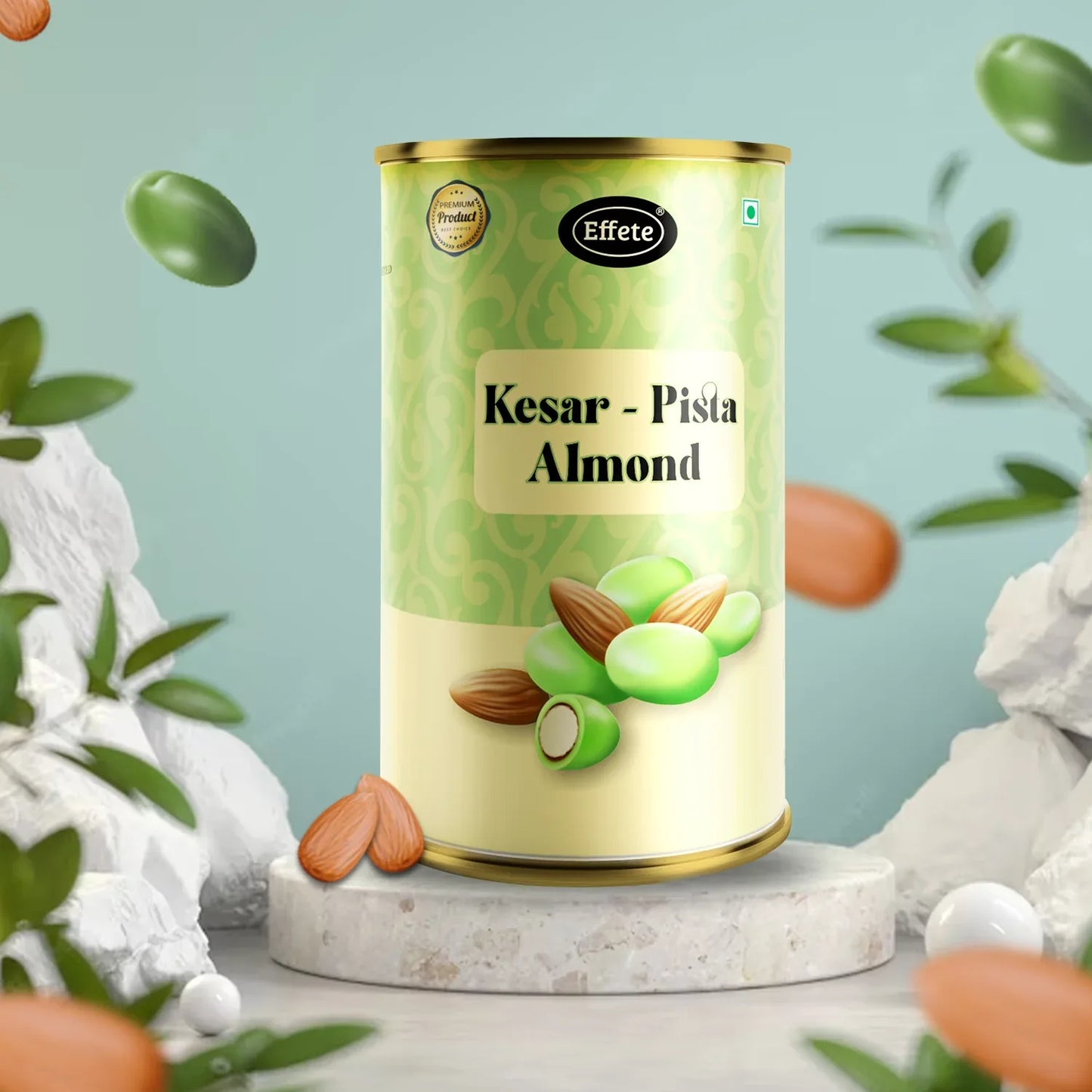 Effete Kesar-pista Almonds Chocolate (96 G) - Zidbik
