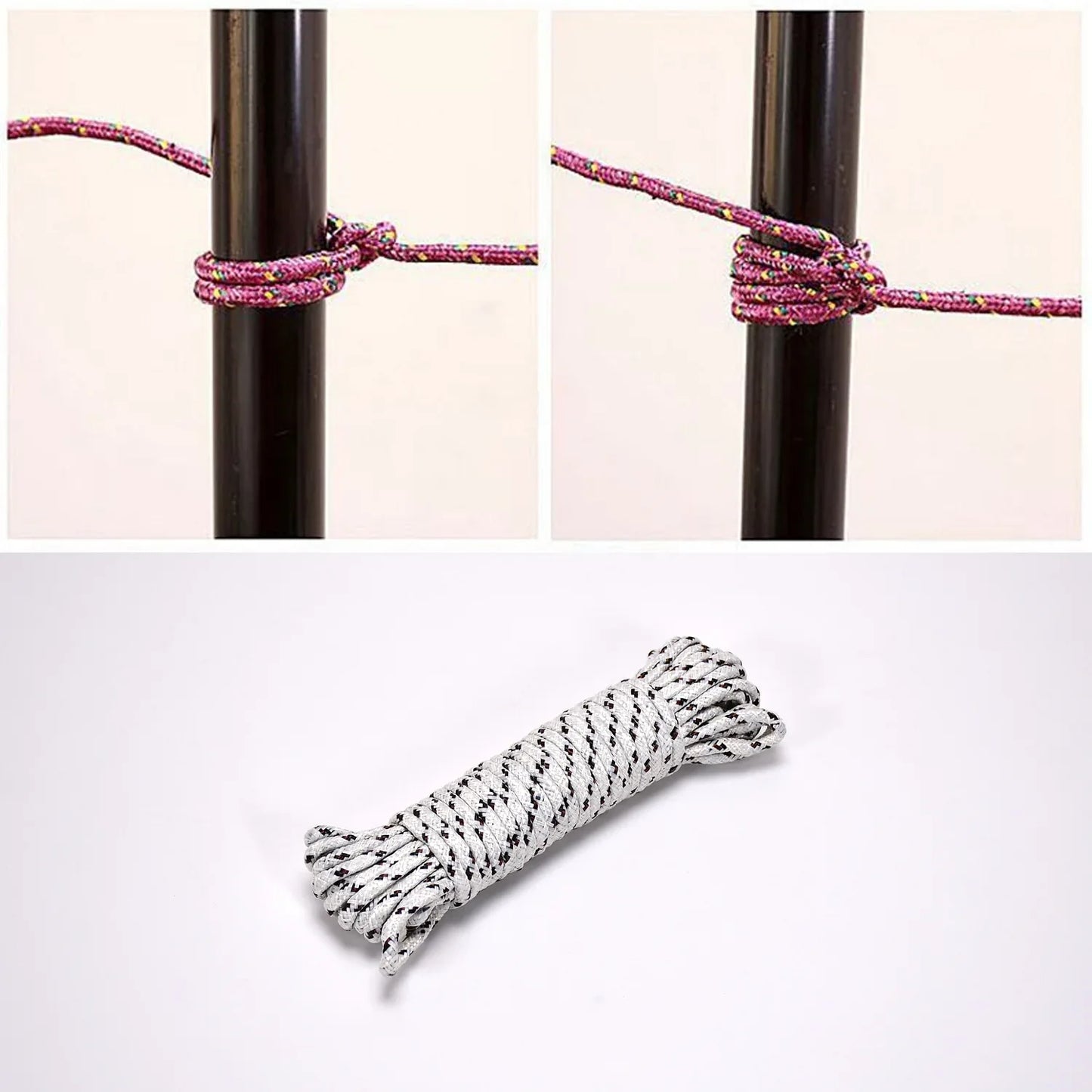9059 10 Meter Heavy Duty Laundry Drying Clothesline Rope Portable Travel Nylon Cord Sturdy Clothes Line For Outdoor Camping Indoor Crafting Art Projects - Zidbik