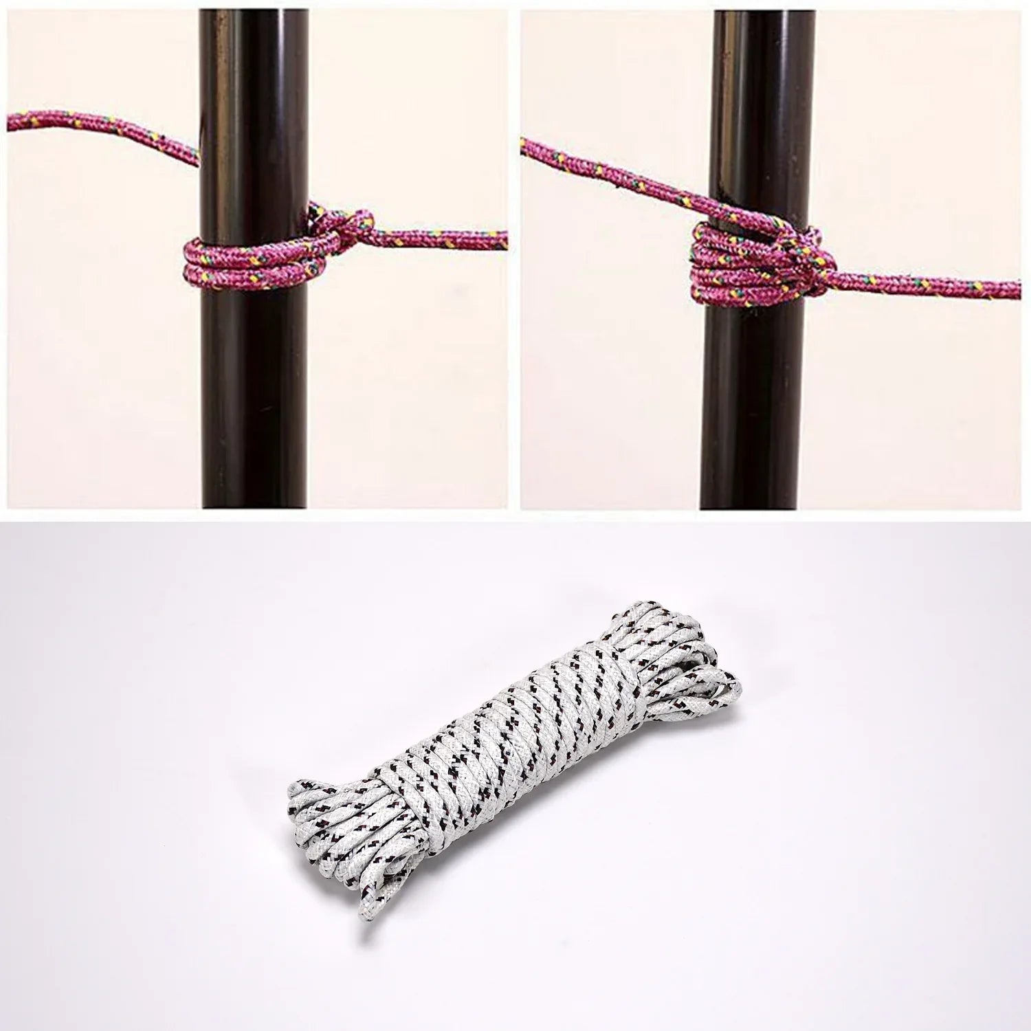 9059 10 Meter Heavy Duty Laundry Drying Clothesline Rope Portable Travel Nylon Cord Sturdy Clothes Line For Outdoor Camping Indoor Crafting Art Projects - Zidbik