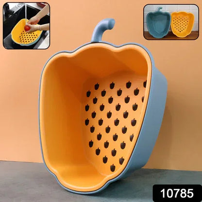 Pepper-shape 2-in-1 Washing Bowl - (1 Pc) - Zidbik