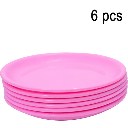 2185 Round Shaped Mini Soup Platesdishes - 6 Pcs - Zidbik