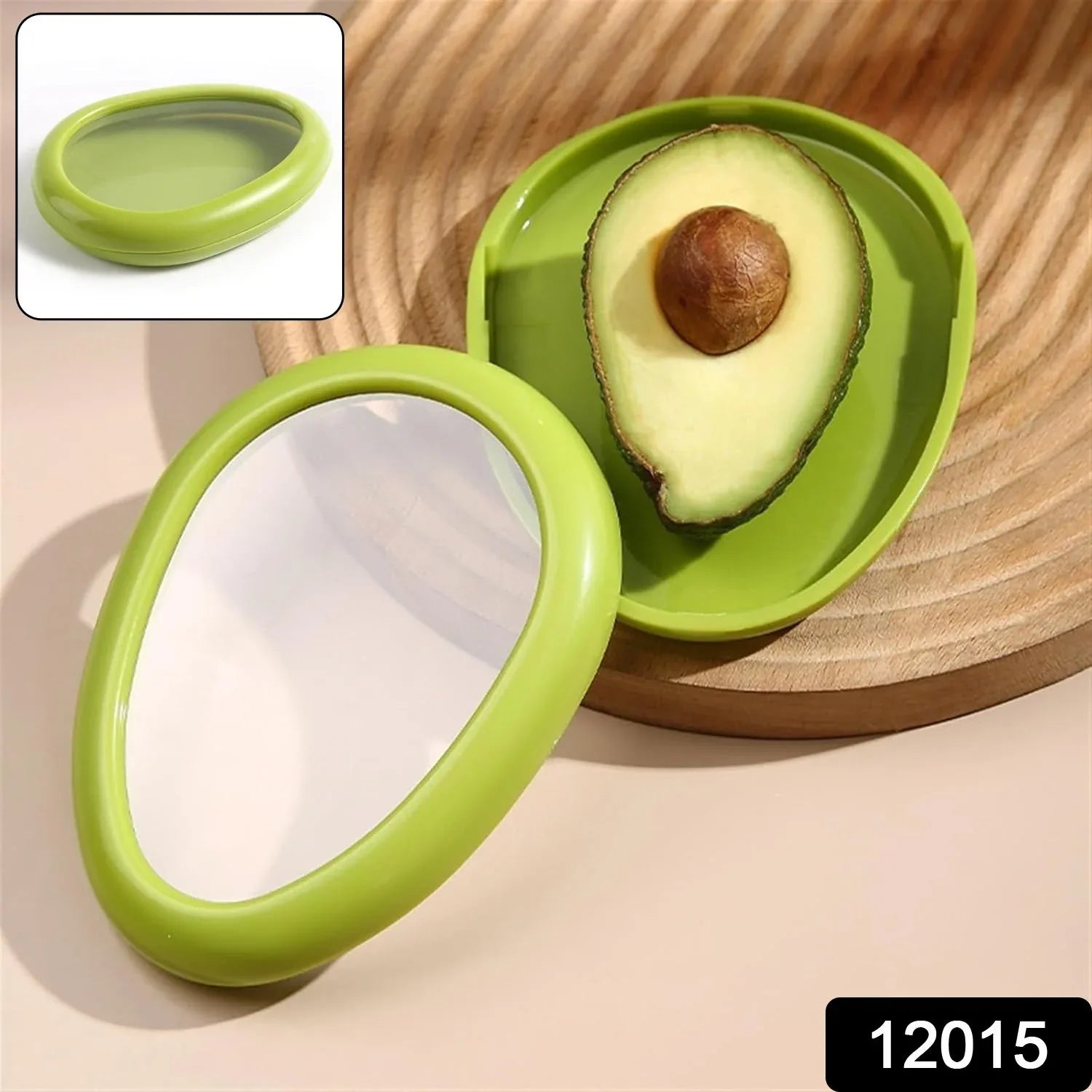 Green Oval Shape Vegetable Container Premium Fruits Saver Keeper (1 Pc) - Zidbik