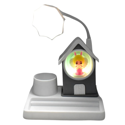 Cute Lovely Cartoon Home Design With Plastic Base Led Desk Light Multi Color Changes (1 Pc) - Zidbik