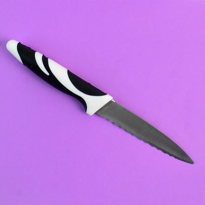 Ritu Stainless Steel Serrated Blade Zebra Kitchen Knife (1 Pc) - Zidbik