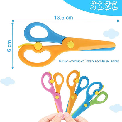 Child-safe Plastic Safety Scissors For Kids (1 Pc) - Zidbik