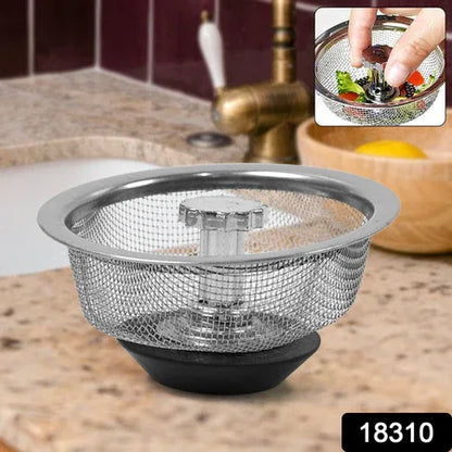 Stainless Steel Sink Strainer Basket Strainer Kitchen Sink Strainer (1 Pc) - Zidbik