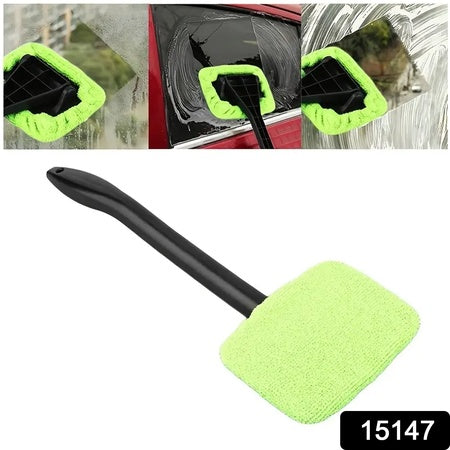 Windshield Clean Car Glass Cleaner Wiper With Microfiber Cloth (1 Pc  38 Cm Long) - Zidbik