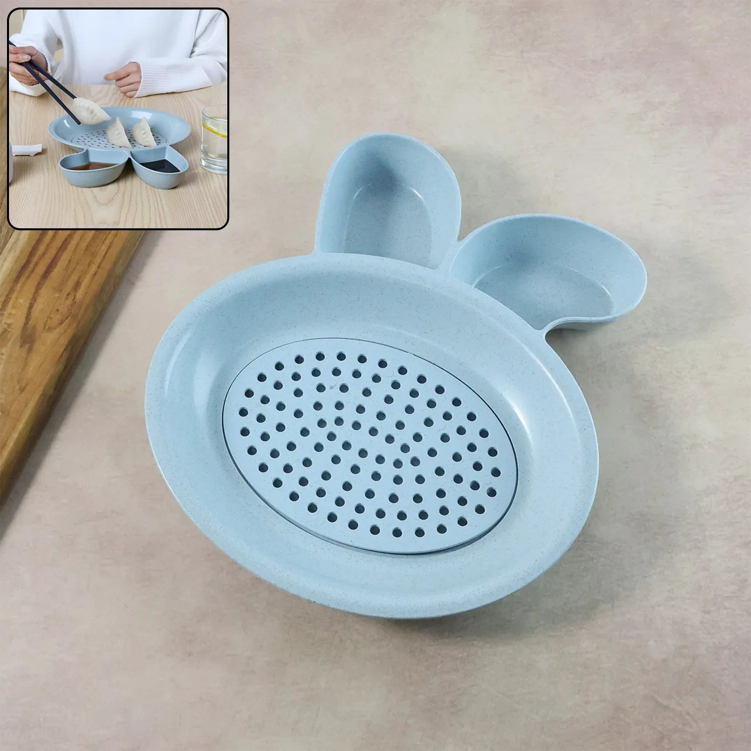 Multi-purpose Dumpling Snack Serving Plate (1 Pc) - Zidbik