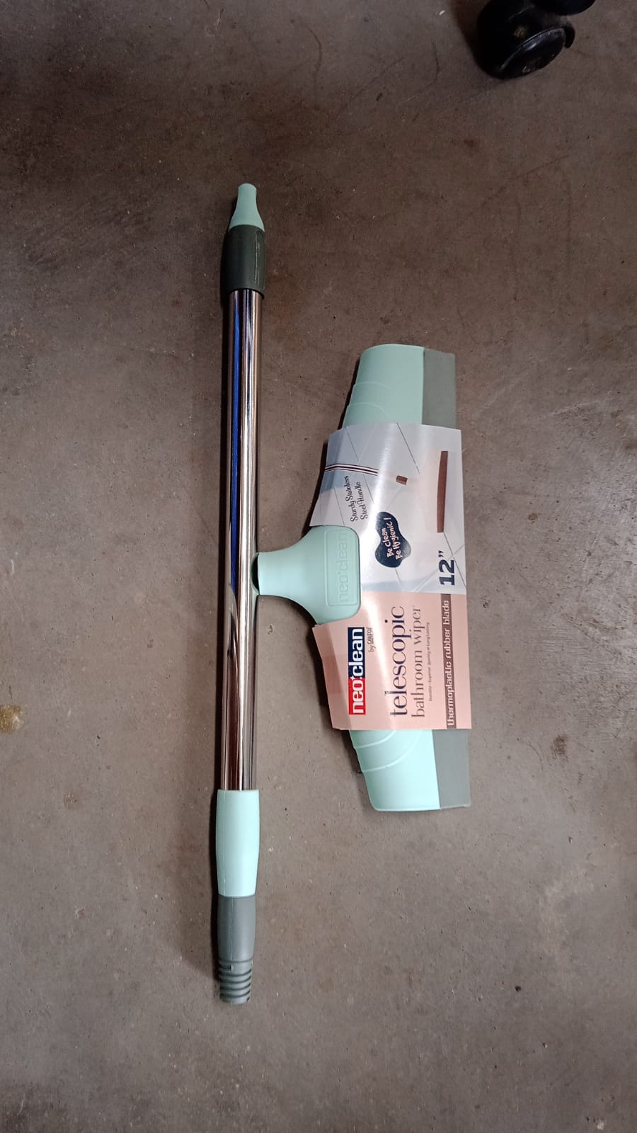 8708 Ganesh Telescopic Bathroom Wiper 12 Inch (30 Cm) - Zidbik