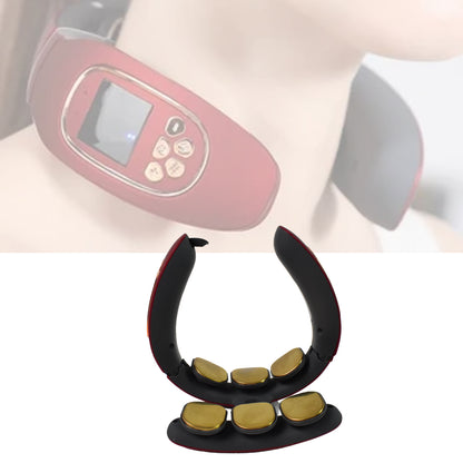 6 Heads Smart Electric Neck And Back Pulse Massager Wireless (1 Pc) - Zidbik