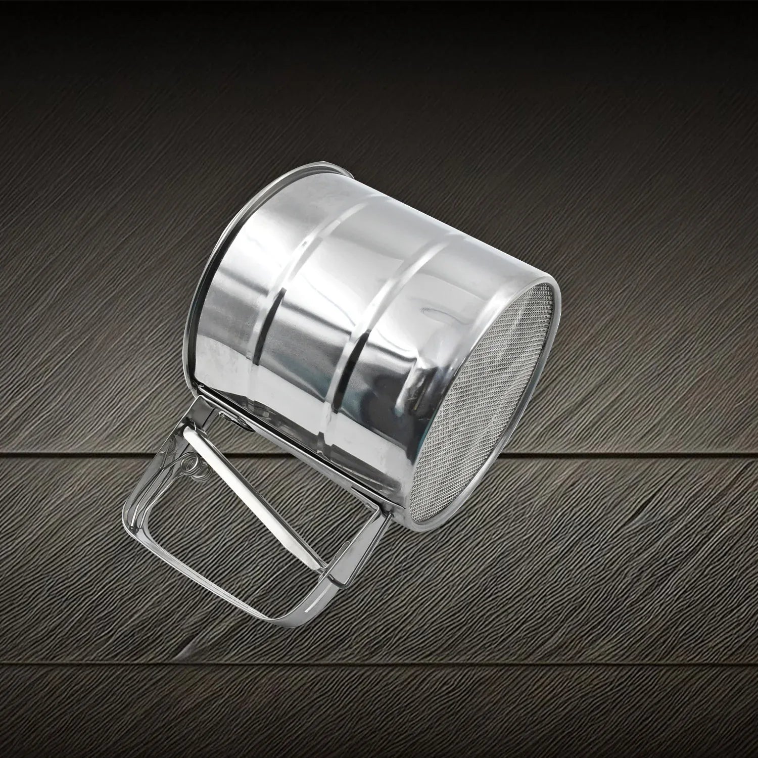 7021 Flour Sifter Stainless Steel Shaker Creation Baking Stainless Steel Shaker Sieve Cup Manual Flour Sifter With Measuring Scale Mark Flour Sifter Flour Sieve Multipurpose Handheld For Hotel For Kitchen Home - Zidbik