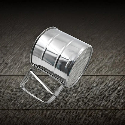 7021 Flour Sifter Stainless Steel Shaker Creation Baking Stainless Steel Shaker Sieve Cup Manual Flour Sifter With Measuring Scale Mark Flour Sifter Flour Sieve Multipurpose Handheld For Hotel For Kitchen Home - Zidbik