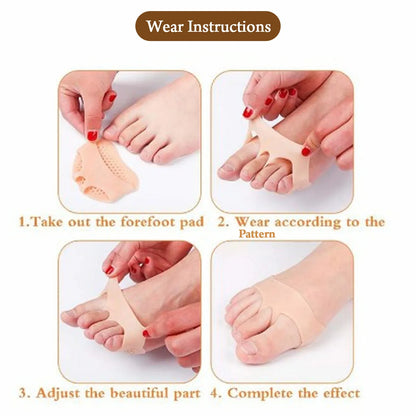 6257 Silicone Tiptoe Protector And Cover Used In Protection Of Toe For Men And Women - Zidbik