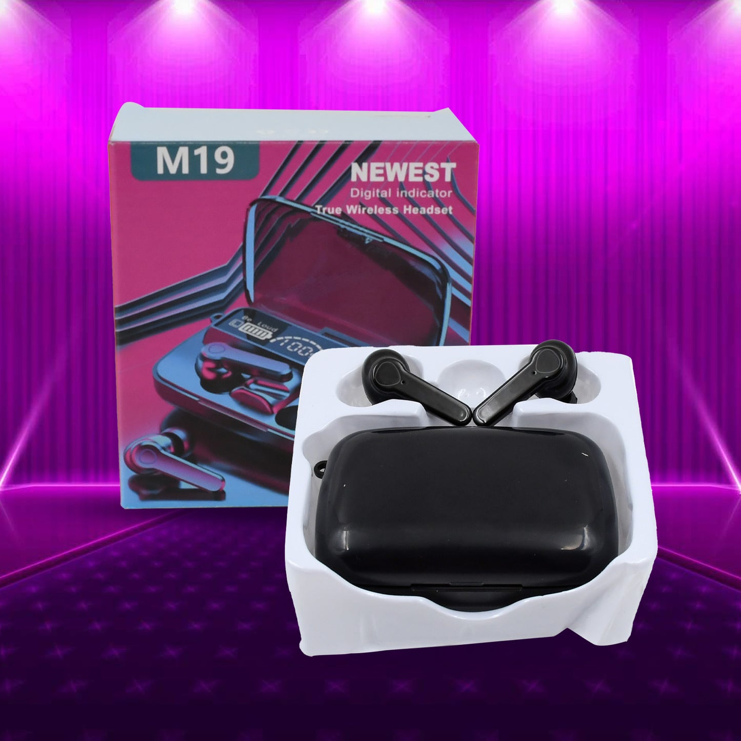 Wireless M19 Bluetooth Headphones True Wireless Airbuds - Zidbik