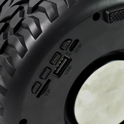 Portable Tyre  Wheel Shape Wireless Bluetooth Speaker (1 Pc) - Zidbik