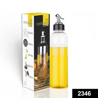 2346 Oil Dispenser Transparent Plastic Oil Bottle 1 Liter - Zidbik