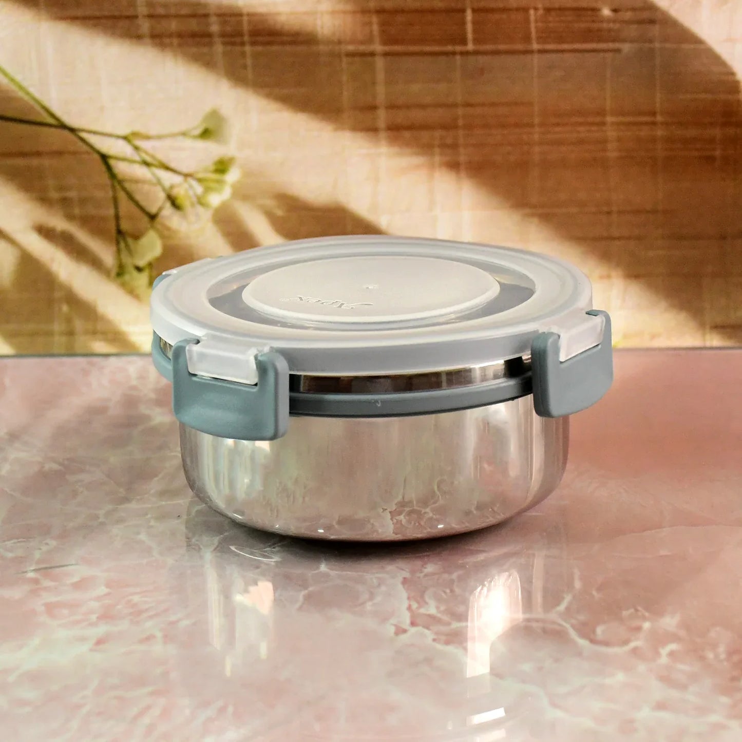 Apex Round Airtight Food Storage Container Approx 500 Ml (1 Pc) - Zidbik